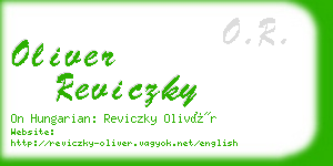oliver reviczky business card
